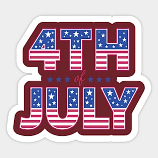 4th Of July American Sticker